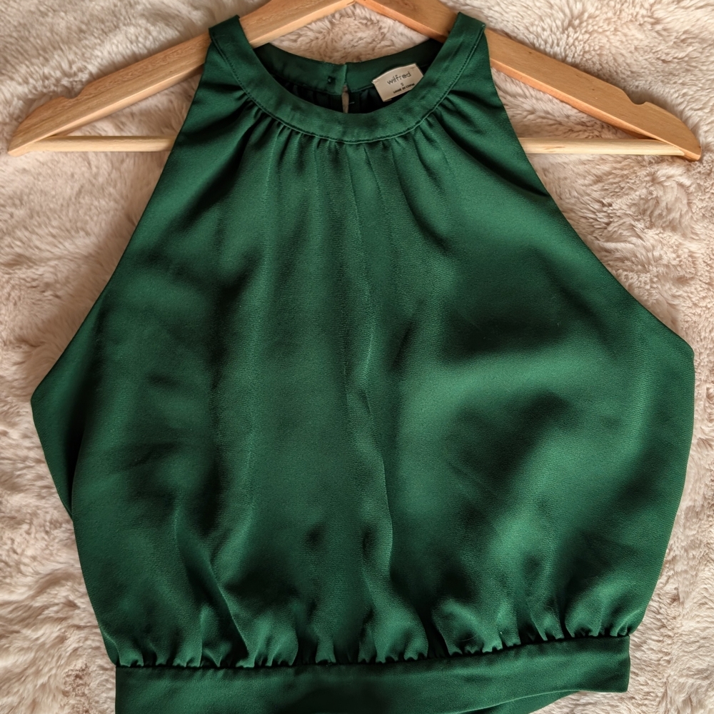 Wilfred Forest Green Halter Blouse